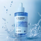 Hyalquad Core Ampoule – Intensive Hydrating Serum with 8 Types of Hyaluronic Acid, Fermented Extracts & Aquaxyl – For Dehydrated and Sensitive Skin