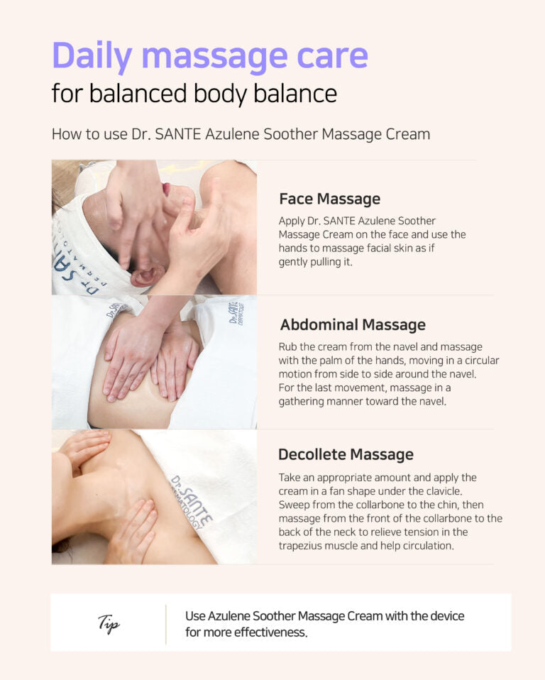 Dr. Sante Azulene Soother Massage Cream – 1000 ml | Face, Décolleté, Body & Legs