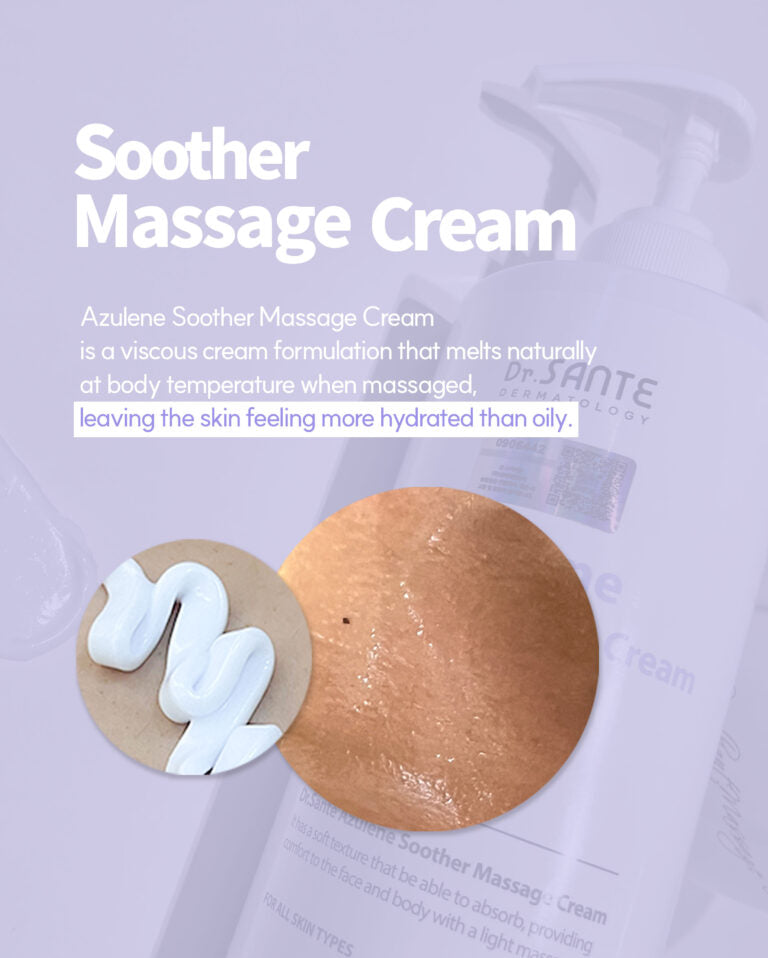 Dr. Sante Azulene Soother Massage Cream – 1000 ml | Face, Décolleté, Body & Legs