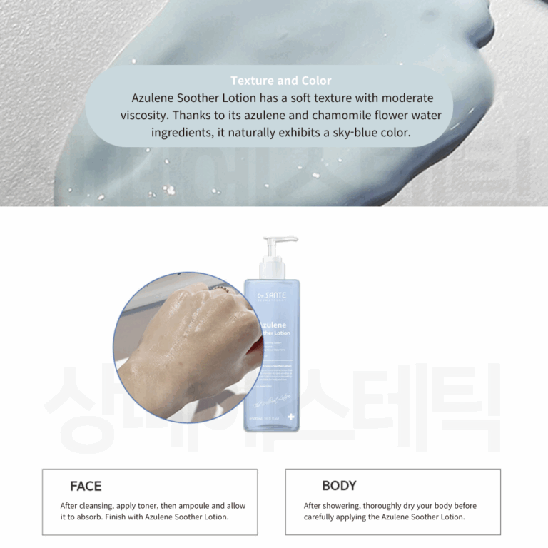 Dr. Sante Azulene Soother Lotion Body & Face – Deep Hydration & Barrier Repair for Sensitive, Dry & Irritated Skin (200 ml)