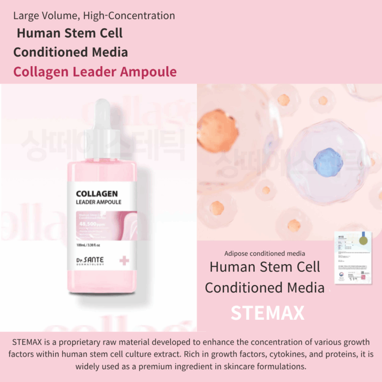 Dr. SANTE® Collagen Leader Ampoule – For dry skin, Firming & Revitalizing Korean Serum with Hydrolyzed Collagen, Peptides & Human Stem Cell Solution 100ml