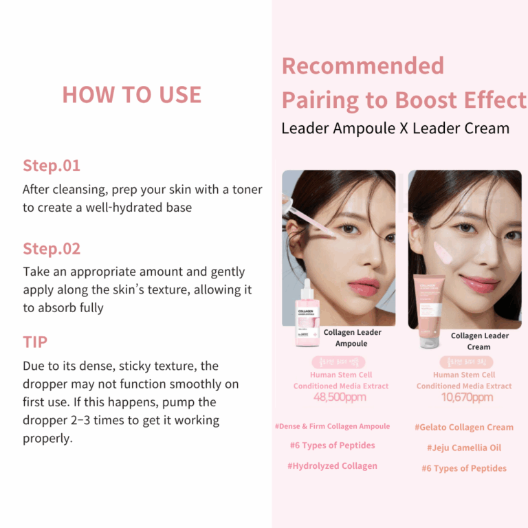 Dr. SANTE® Collagen Leader Ampoule – For dry skin, Firming & Revitalizing Korean Serum with Hydrolyzed Collagen, Peptides & Human Stem Cell Solution 100ml