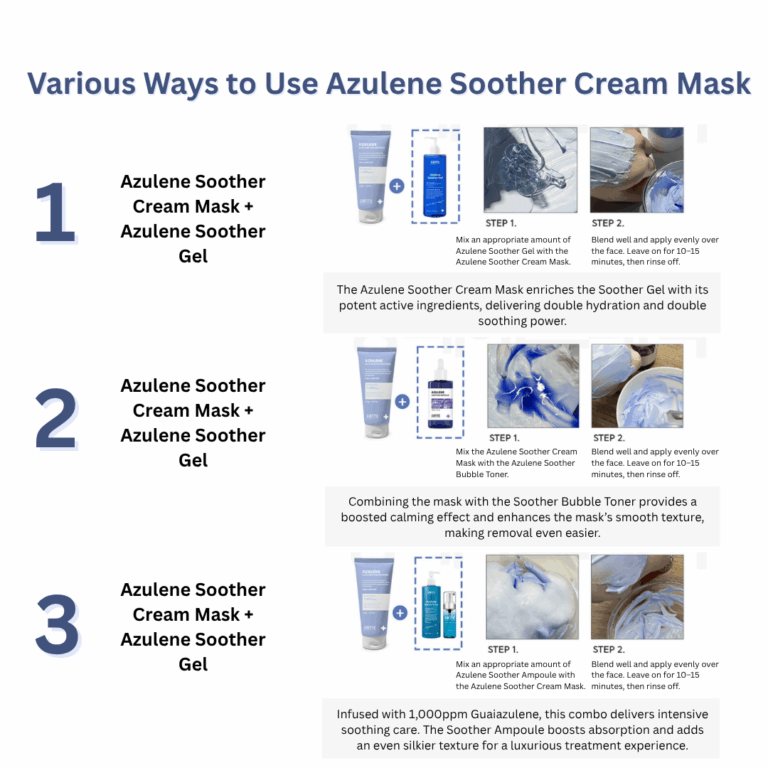 Azulene Soother Cream Mask- Sensitive skin, acne and dry skin 150ml