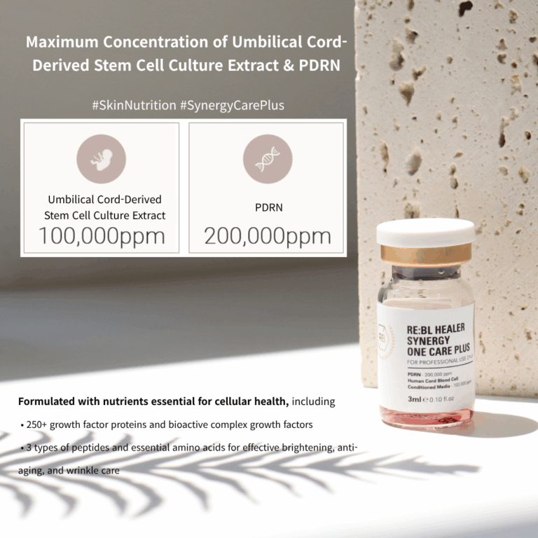 Rebloom Healer Synergy One Care Plus – PDRN & Umbilical Stem Cell Extract (3 ml x 10 vials & 1 vial