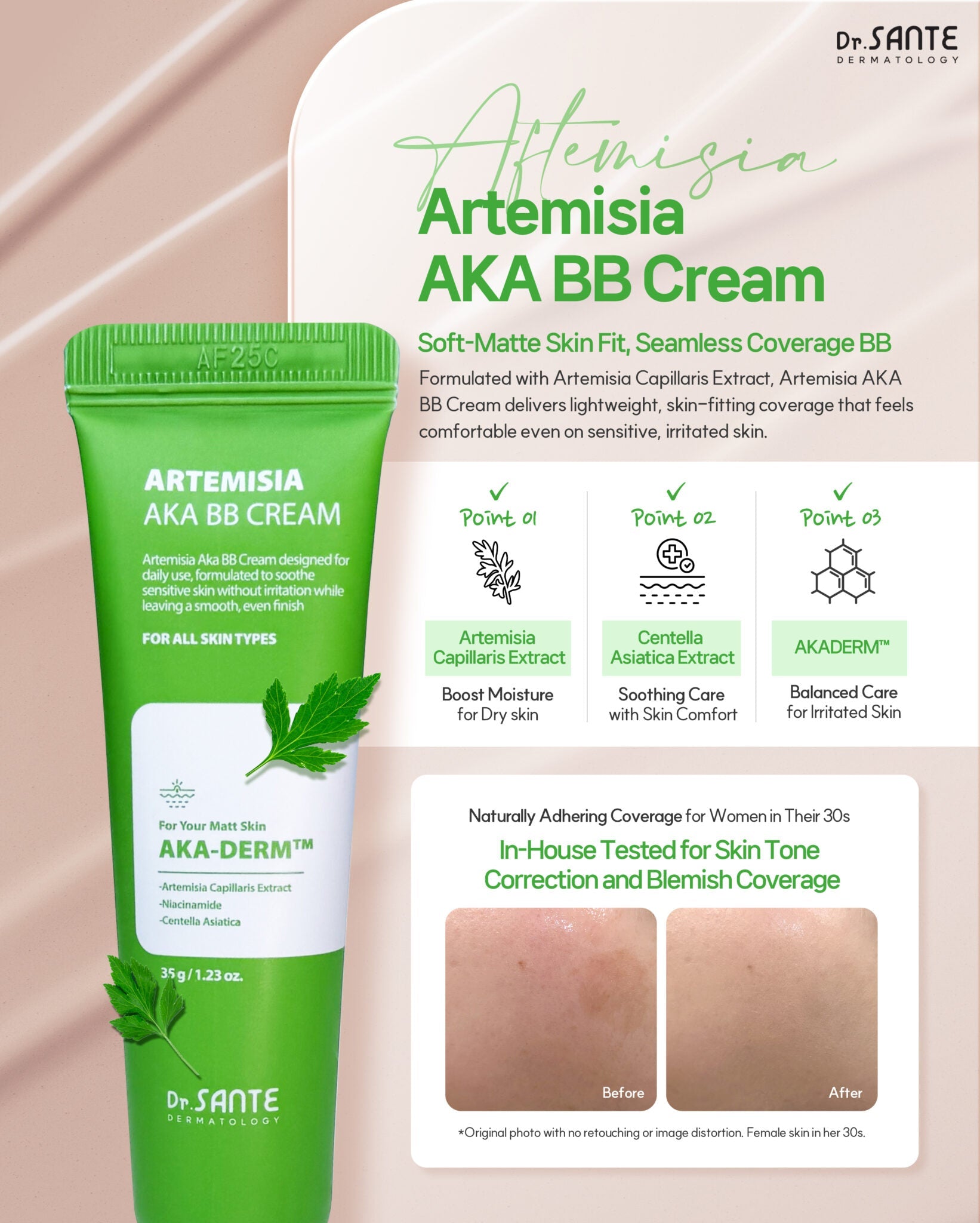 Dr. Sante Soother & AKA BB Duo Set (2 BB Creams)